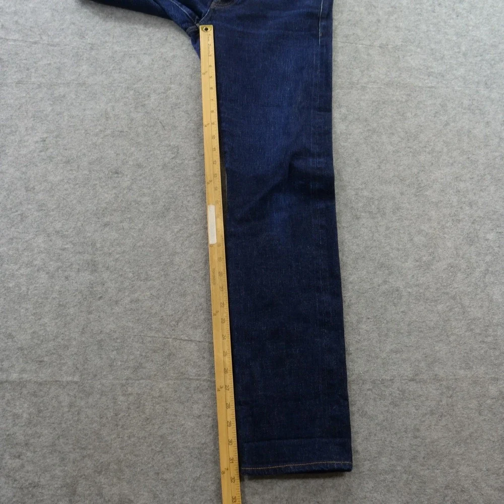 J Crew 484 Jeans Mens 31 Blue Slevedge Slim Straight Mid Rise Button Fly